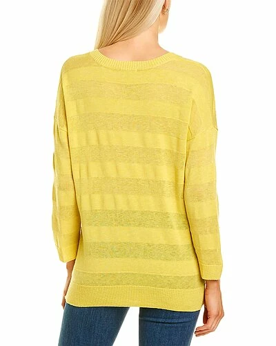 Lilla P V-Neck Linen-Blend Tunic Sweater Women - Image 2