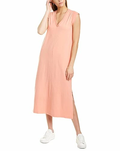 Lilla P Rib Sleeve Midi Dress Women