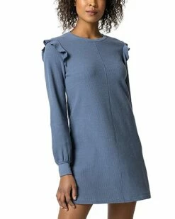 Lilla P Ruffle Cap Long Sleeve Dress Women