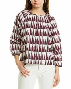 Lilla P Split Neck Blouse Women
