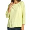 Lilla P 3/4-Sleeve Seamed Boatneck T-Shirt Women