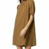 Lilla P Smock Neck Elbow Sleeve Dress Women