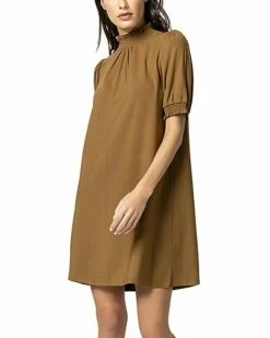 Lilla P Smock Neck Elbow Sleeve Dress Women