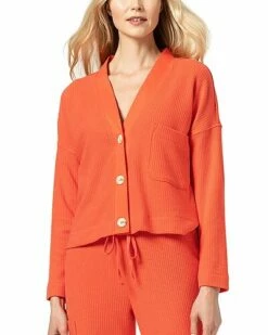 Lilla P Button Front Pocket Cardigan Women