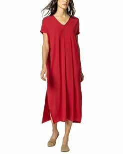 Lilla P Double V-Neck Maxi Dress Women