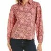 Lilla P Shirred Sleeve Top Women