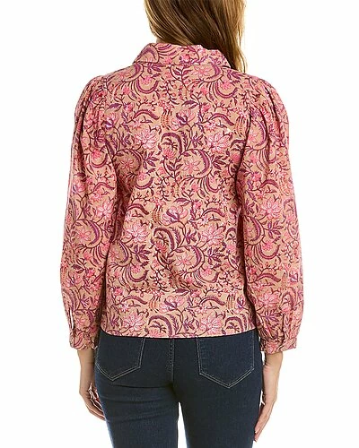 Lilla P Shirred Sleeve Top Women - Image 2