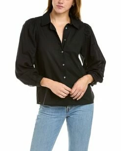Lilla P Shirred Sleeve Top Women