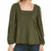 Lilla P Full Sleeve Square Neck Top Women