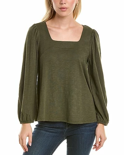 Lilla P Full Sleeve Square Neck Top Women