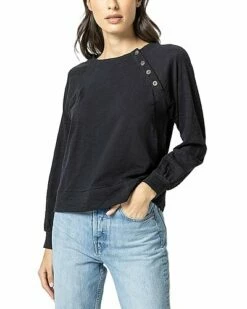 Lilla P Full Sleeve Button Raglan Top Women
