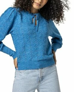 Lilla P Tie Front Pullover Sweater Women