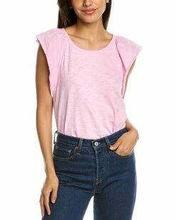 Lilla P Ruffle Sleeve Raglan T-Shirt Women