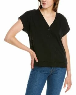 Lilla P Boxy V-Neck Henley Women