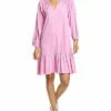 Lilla P 3/4-Sleeve Shirred Raglan Dress Women
