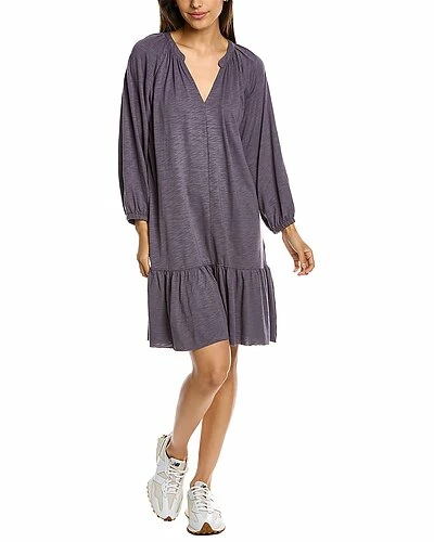 Lilla P 3/4-Sleeve Shirred Raglan Dress Women