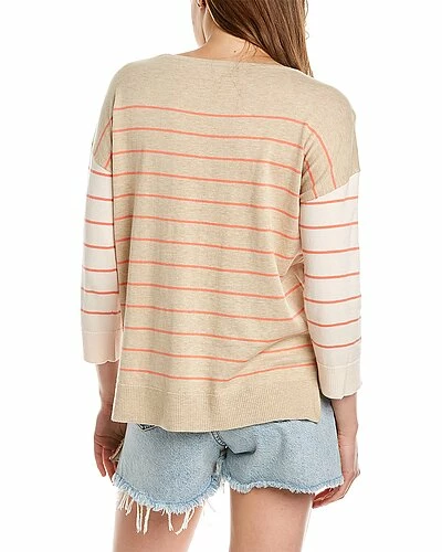 Lilla P Colorblocked Boatneck Silk-Blend Sweater Women - Image 2
