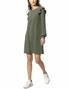 Lilla P Ruffle Cap Long Sleeve Dress Women