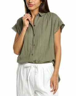 Lilla P Boxy Button Down Shirt Women