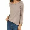 Lilla P 3/4-Sleeve Seamed Boatneck T-Shirt Women