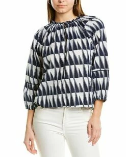 Lilla P Split Neck Blouse Women