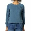Lilla P Full Sleeve Button Raglan Top Women