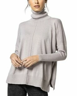Lilla P Oversized Turtleneck Silk-Blend Sweater Women