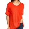 Lilla P High-Low Elbow-Sleeve T-Shirt Women