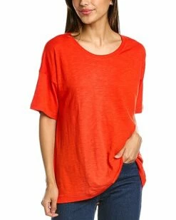 Lilla P High-Low Elbow-Sleeve T-Shirt Women