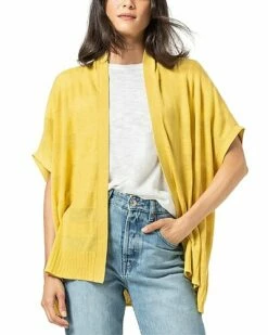 Lilla P Travel Wrap Linen-Blend Sweater Women