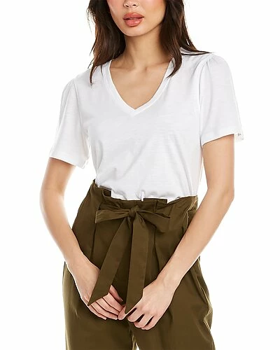 Lilla P Rib Trim V-Neck T-Shirt Women