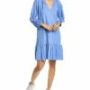 Lilla P 3/4-Sleeve Shirred Raglan Dress Women