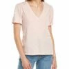 Lilla P Rib Trim V-Neck T-Shirt Women